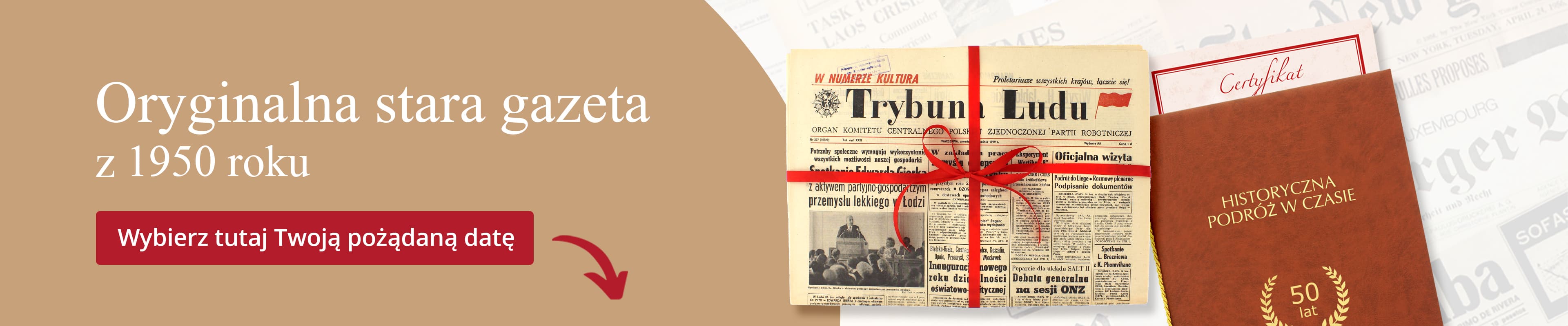 Stara gazeta z roku jubileuszowego 1950