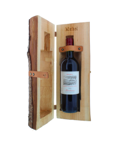 Etonnant coffret de vin en rondin de bois