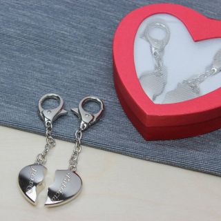 Duo heart keyring